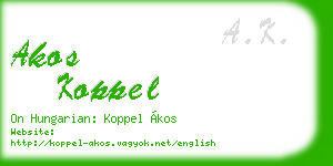 akos koppel business card