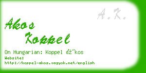 akos koppel business card